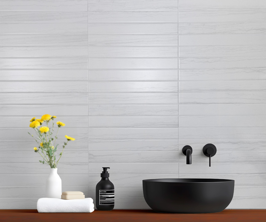 Sintra Matte Ceramic Wall Tile – 2″ x 16″ Linear White