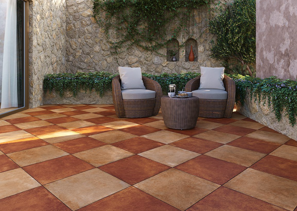 Alameda Rojo 18×18 Rustic Matte Ceramic Floor Tile