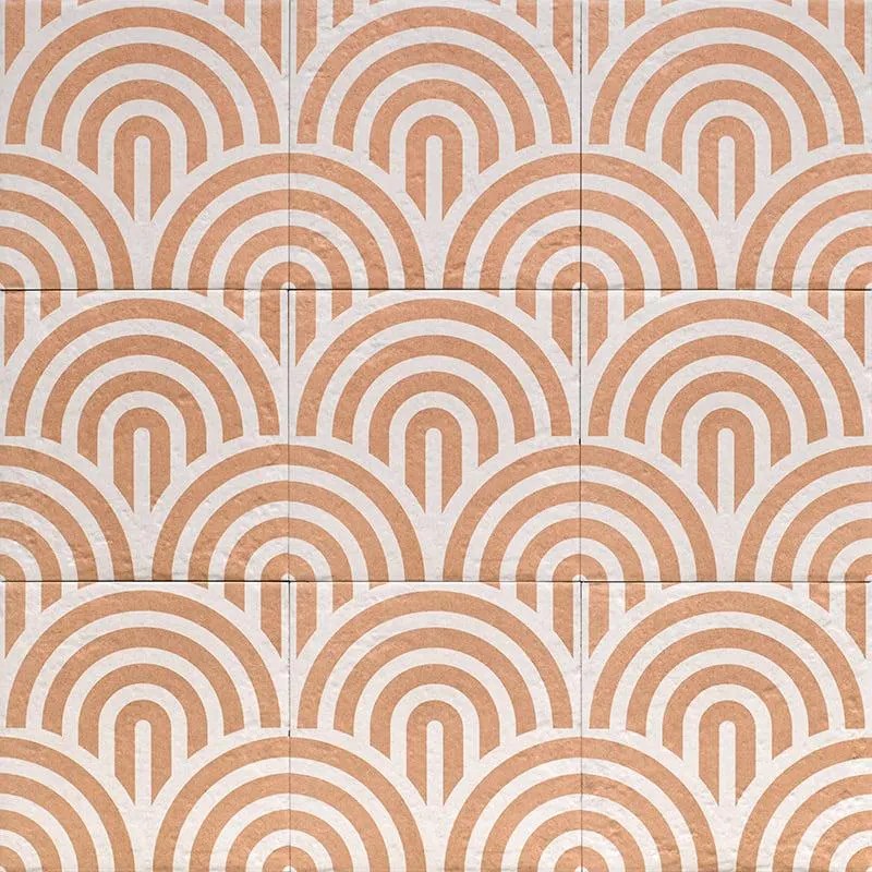 Modern Geometric Porcelain Tiles 8″x8″ – Decorative Terra & Green Tiles